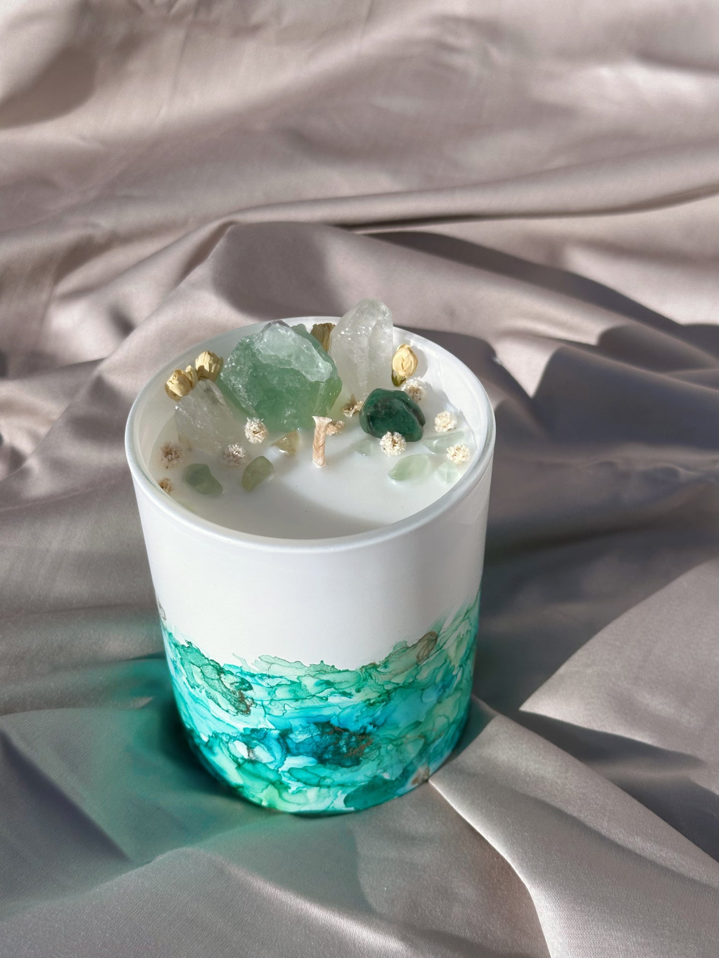 One of a Kind Crystal Candle - French Pear