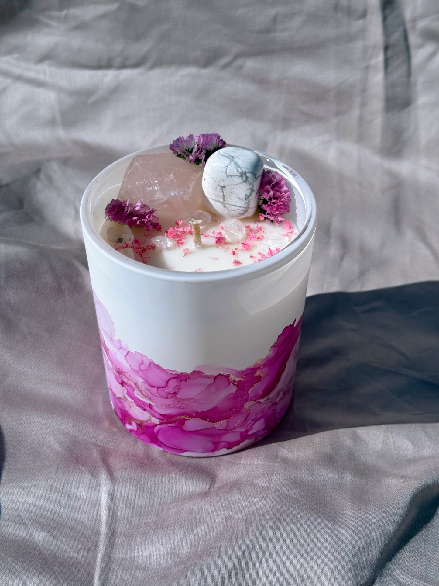 One of a Kind Crystal Candle - Japanese Cherry Blossom