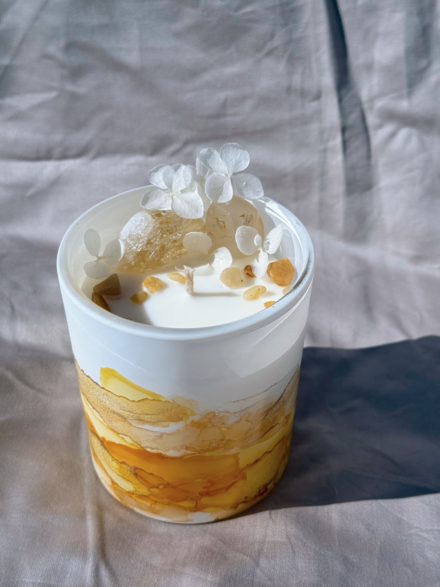 One of a Kind Crystal Candle - Brazilian Petals (Rio Radiance Type)