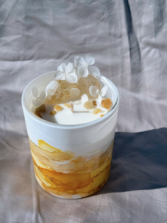 One of a Kind Crystal Candle - Brazilian Petals (Rio Radiance Type)