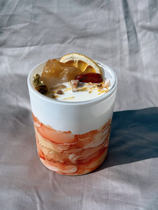 One of a Kind Crystal Candle - Mango Passionfruit Sorbet