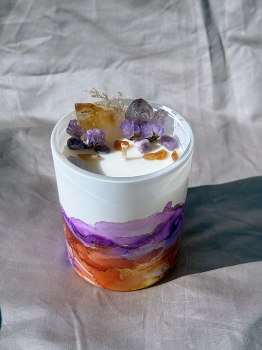 One of a Kind Crystal Candle - Fruit Loops Type
