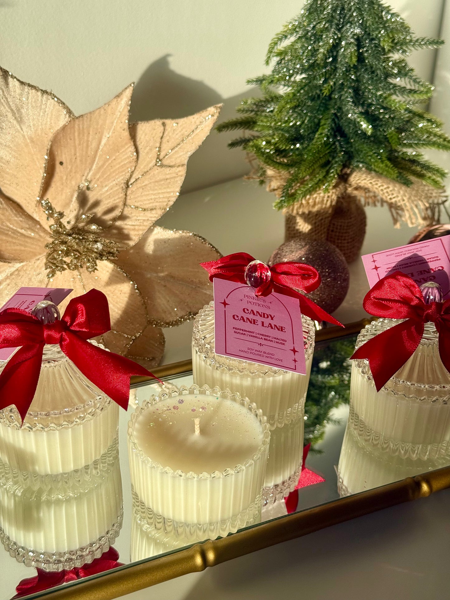 Candy Cane Lane Mini Candle