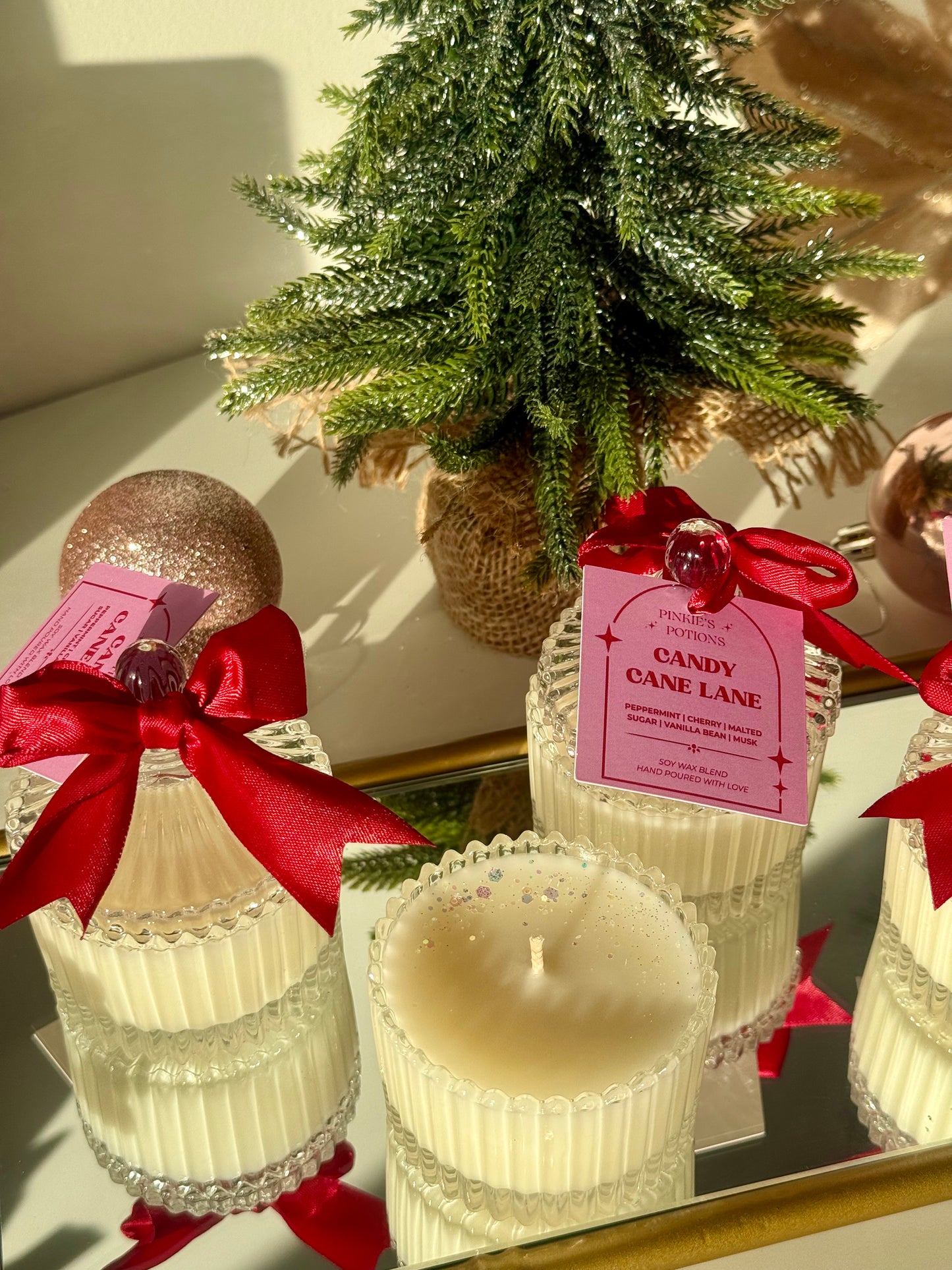 Candy Cane Lane Mini Candle