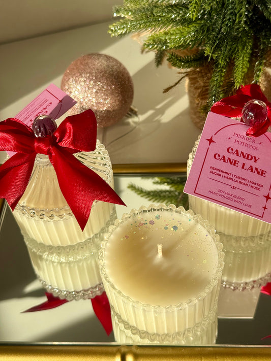 Candy Cane Lane Mini Candle