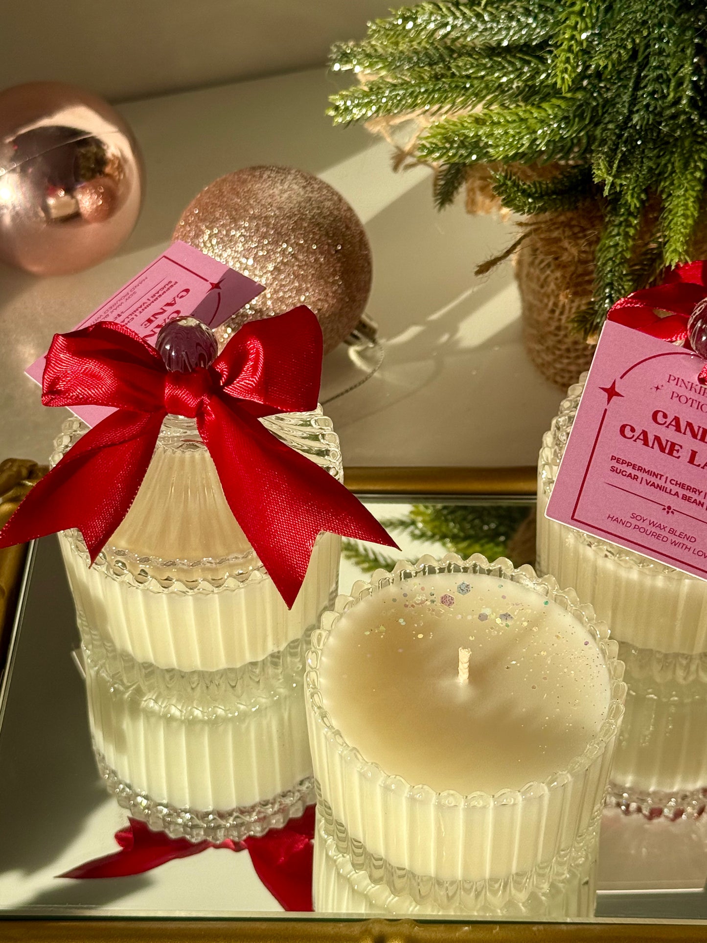 Candy Cane Lane Mini Candle