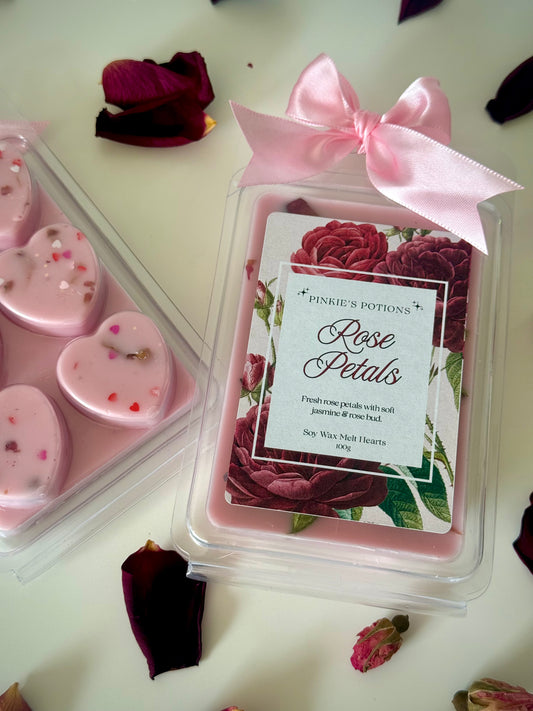 Rose Petals Soy Wax Hearts